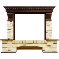 Royal Flame Pierre Luxe сланец под очаг Jupiter Dioramic 28 LED FX (темный дуб) широкий портал