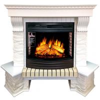 Royal Flame Pierre Luxe угл сланец белый с очагом Dioramic 25 FX электрокамин с широким очагом 2D