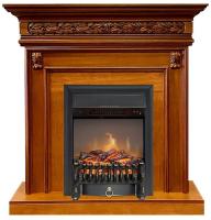 Royal Flame Valletta Орех с очагом Fobos FX Black/Brass электрокамин с классическим очагом 2D