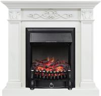 Royal Flame Verona (белый дуб) с очагом Fobos FX Black/Brass электрокамин с классическим очагом 2D