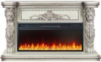 Royal Flame Windsor 42 (слоновая кость с темной патиной) с очагом Vision 42 LED линейный электрокамин