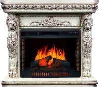 Royal Flame Windsor с очагом Vision 30 EF LED FX (слоновая кость с темной патиной) электрокамин с широким очагом 2D