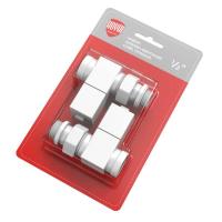Royal Thermo CUBE, ПРЯМОЙ, (2 шт) белый набор вентелей