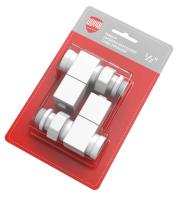 Royal Thermo CUBE, ПРЯМОЙ, (2 шт) белый набор вентелей