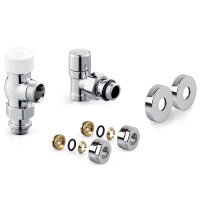 Royal Thermo DESIGN PRO угловой М30х1,5 1/2" (Хром полированный) набор термостатический