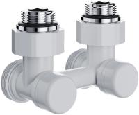 Royal Thermo Design угловой 1/2х3/4 EK (белый) узел нижнего подключения
