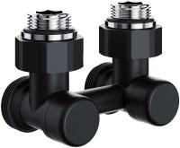 Royal Thermo Design угловой 1/2х3/4 EK (черный) узел нижнего подключения