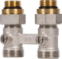 Royal Thermo прямой 1/2"х3/4" EK (никель) узел нижнего подключения