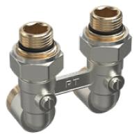 Royal Thermo угловой 1/2"х3/4" EK (никель) узел нижнего подключения