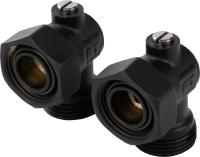 Royal Thermo угловой раздельный 3/4х3/4ЕК (черный) набор нижнего подключения