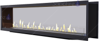 Sappfire сквозной очаг 3000 настенный биокамин