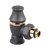 SR Rubinetterie Liberty 1/2х3/4 антрацит (запорный) угловой запорный клапан для радиатора