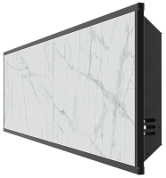 STOUT WHITE STONE SCT 120*30 белый гранит / черный корпус отопительная панель