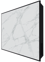 STOUT WHITE STONE SCT 120*60 белый гранит / черный корпус отопительная панель