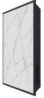 STOUT WHITE STONE SCT 60*60 белый гранит / черный корпус отопительная панель