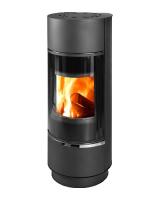 THORMA ATIKA STEEL черная, с аккумулирующими камнями дровяная печь