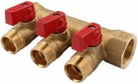 TIEMME 3/ 4"x1/2 на 3 выхода, с наружной резьбой коллектор распределительный