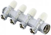 TIEMME 3/ 4"x1/2 на 4 выхода, хром, с наружной резьбой коллектор распределительный