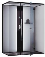 Tylo Vista 130 MATT BLACK (стеклянный угол слева) пародушевая кабина