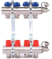 Uni-fitt 1" х 4 вых 3/4" с вентилями(441E4304) для отопления