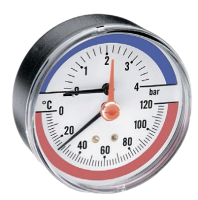 Watts FR 818 (TMAX) 4 бар термоманометр аксиальный
