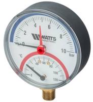 Watts FR 828(TMRA) 10 бар термоманометр радиальный
