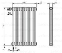 Zehnder Charleston 2180/10 TL V001/V002 радиатор отопления