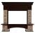 Firelight Forte Wood 30 камень коричневый, шпон темный дуб широкий портал