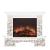 Glenrich Бостон (Arte 28) камень-Арбат/цвет-Белый электрокамин с широким очагом 2D