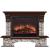 Glenrich Бостон (Sharm 33 BL,BR) камень-Карелия/цвет-Красное дерево электрокамин с широким очагом 2D