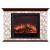 Glenrich Пафос Sharm 39 BL,BR камень-Арбат/цвет-Красное дерево электрокамин с широким очагом 2D
