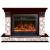 Glenrich Панорама 28 (New flame) камень-Арбат/цвет-Красное дерево электрокамин с широким очагом 2D