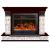 Glenrich Панорама 28 (New flame) камень-Карелия/цвет-Красное дерево электрокамин с широким очагом 2D