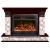 Glenrich Панорама 33 (Premier S33) камень-Арбат/цвет-Красное дерево электрокамин с широким очагом 2D