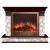 Glenrich Панорама Sharm 39 BL,BR камень-Арбат/цвет-Красное дерево электрокамин с широким очагом 2D