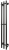 GROIS Trio GR-138 190х1200 П3 RAL 9005 R электрический полотенцесушитель