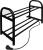 INDIGO Bench (el) 40/60/25 Черный Муар электросушитель для обуви