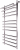 INDIGO Just Shelf (н.р.1) 100/60 Полиров. водяной полотенцесушитель шириной 510 - 600 мм