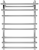 INDIGO Just Shelf (н.р.1) 80/40 Полиров. водяной полотенцесушитель шириной 410 - 500 мм