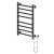 Ника STEP-1 80/40 RAL9005 черный матовый правый тэн электрический полотенцесушитель лесенка