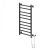 Ника STEP-2 100/50 RAL9005 черный матовый правый тэн электрический полотенцесушитель лесенка
