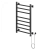 Ника STEP-2 80/40 RAL9005 черный матовый правый тэн электрический полотенцесушитель лесенка