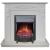 Real-Flame Dominica STD/EUG WT с очагом Fobos s Lux BL/BR, Majestic s Lux BL/BR электрический камин с эффектом живого огня