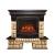 Real-Flame Stone Brick 25/25,5 с очагом Evrika 25,5 LED с искусственным камнем домашний электрокамин