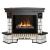 Real-Flame Stone Corner 26/HL AO (DN) с очагом 3D Cassette 630 (Black вставка) электрокамин с широким очагом 3D