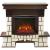 Real-Flame Stone 25/25,5 с очагом Evrika 25,5 LED шпон электрокамин с термостатом