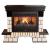 Real-Flame Stone 26/HL AO с очагом 3D Novara бесшумный керамический каминный комплект
