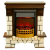 Real-Flame Stone new STD/EUG AO (DN) с очагом Rimini  с защитой от перегрева камин с декоративной решеткой