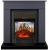 Royal Flame BERGEN серый графит с очагом Fobos FX M Black/Brass электрокамин с классическим очагом 2D