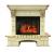 Royal Flame Pierre Luxe шампань с очагом Dioramic 25 FX  (Слоновая кость с патиной) с эффектом горения дров электрический очаг в комплекте с порталом